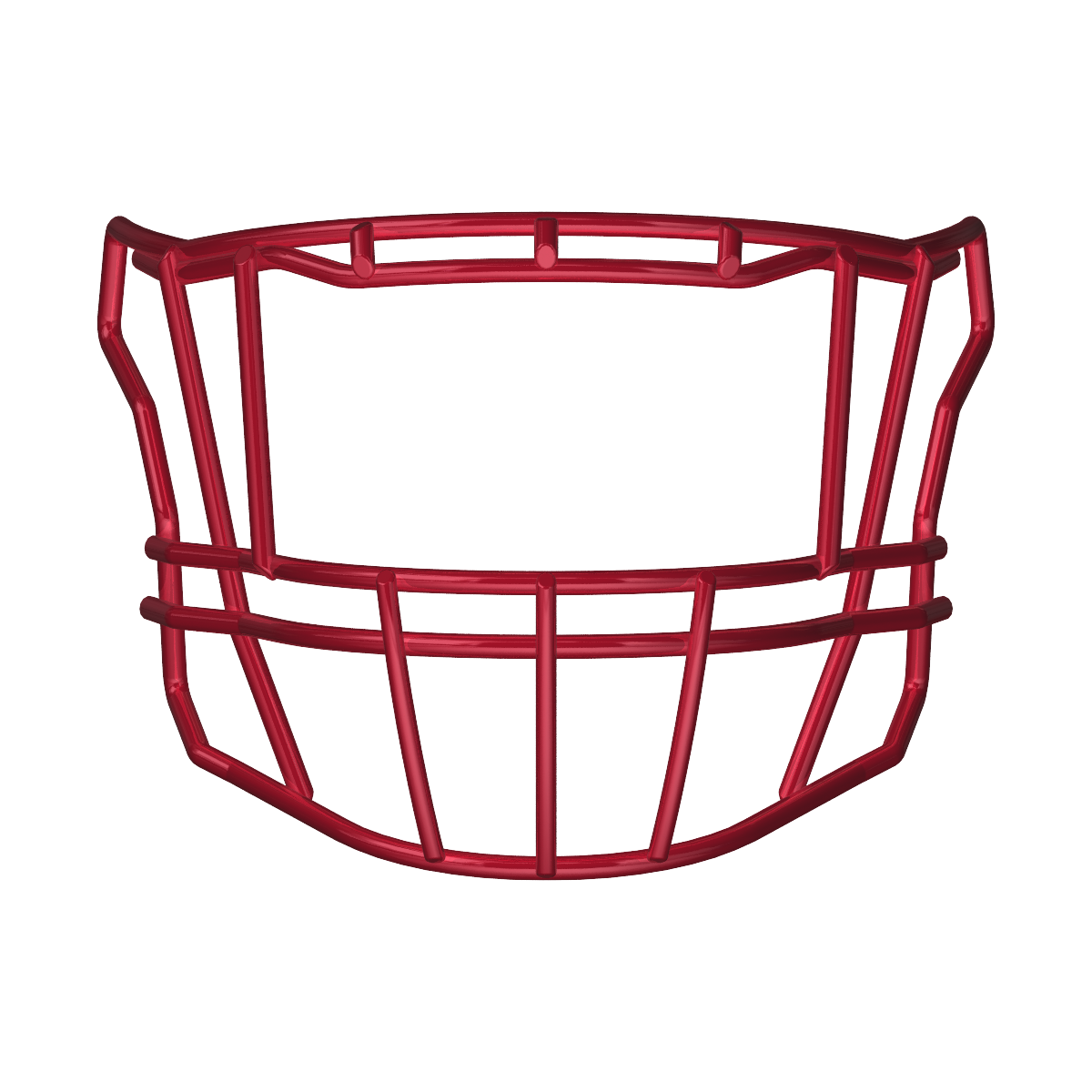 Riddell SF-2EG-II-HD red football helmet faceguard compatible with SpeedFlex platform for multiple positions