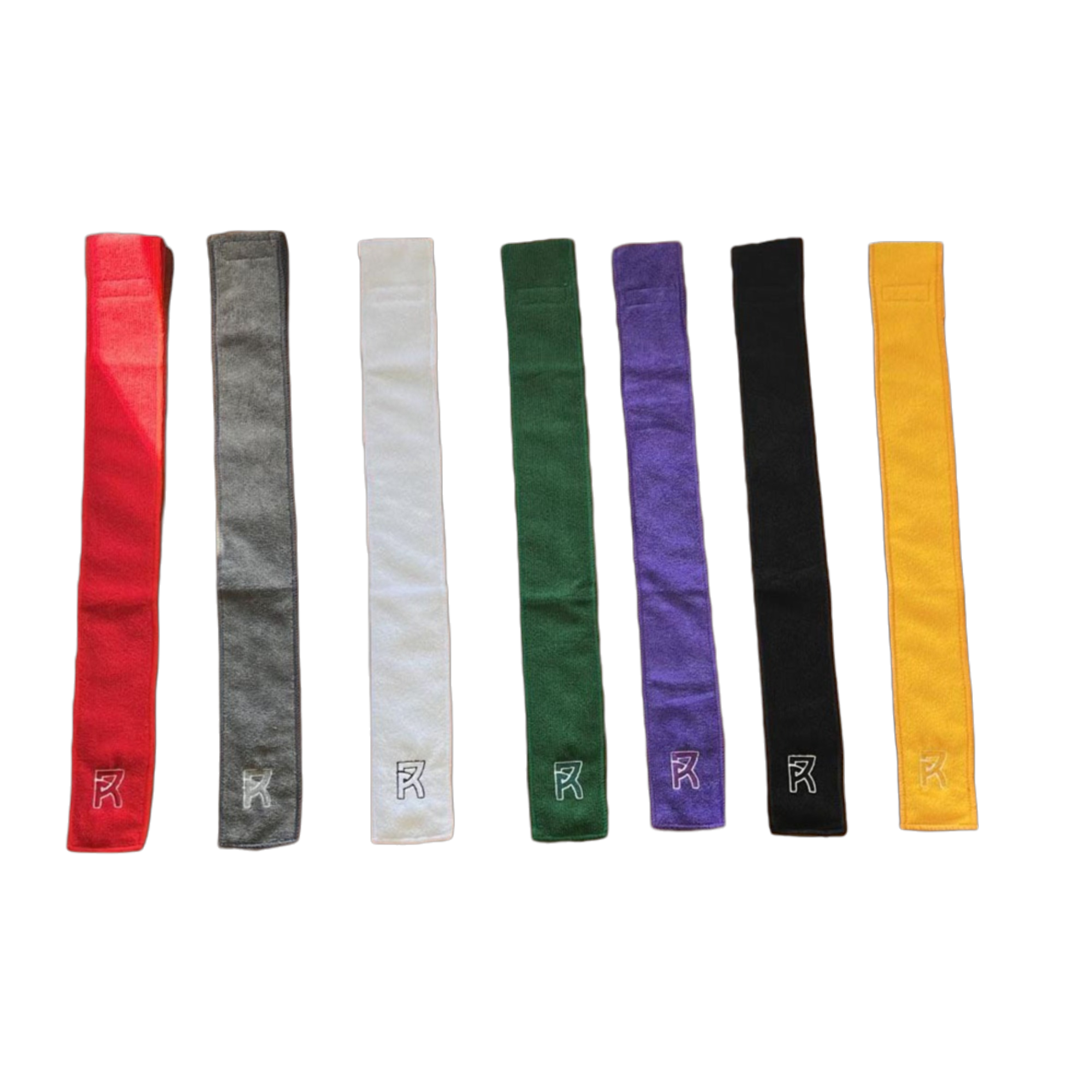 Long and slim Reyrr Gameday Towel Skill football towels in multiple colors with velcro and belt loop for easy attachment, made of high-quality microfiber.