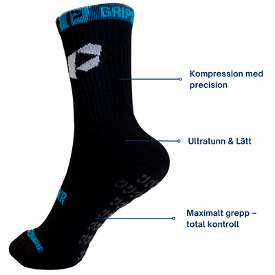 Playmkr Grip Sock Black — sole grip pattern view