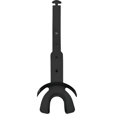 Black Reyrr Hypervent Mouthguard with adjustable strap for athletes' protection and breathability