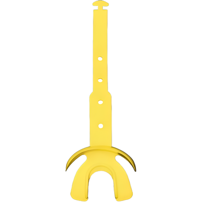 Yellow Reyrr Hypervent Mouthguard with adjustable strap for superior protection and breathability in sports.