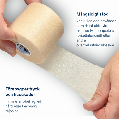 Return to Play Underwrap Beige — application on ankle