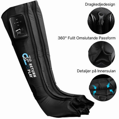Return to Play Compression Boots — controller and boot detail