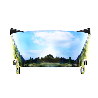 Reyrr VIZU Chrome Mirror football visor, 4.8% VLT, brightest sun, fits Riddell SpeedFlex and Schutt F7