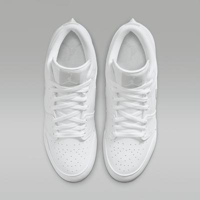 Jordan 1 Low TD — White/Grey Fog, back view