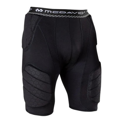 McDavid Rival 5-Piece padded compression girdle with integrated protective foam panels and breathable fabric for football and contact sports.