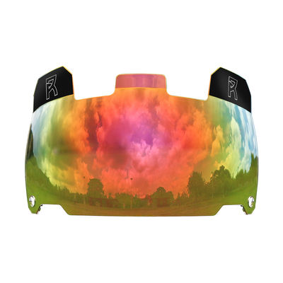 Reyrr VISION Rose Gold football visor, 49.9% VLT, mixed conditions and partial sun, fits Riddell, Schutt, Xenith, and VICIS helmets