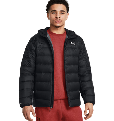 UA Legend Down Jacket — hood and collar detail